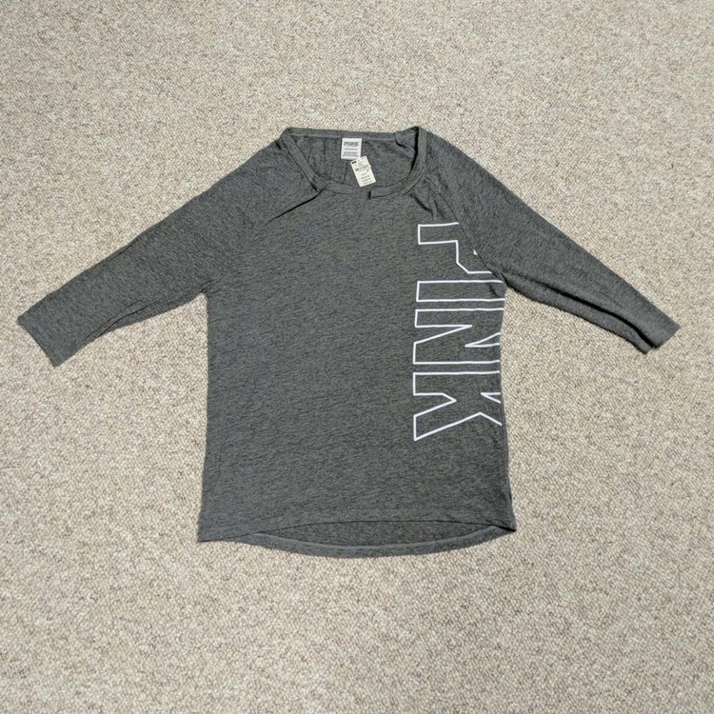 New! VS Pink Raglan Baseball Tee